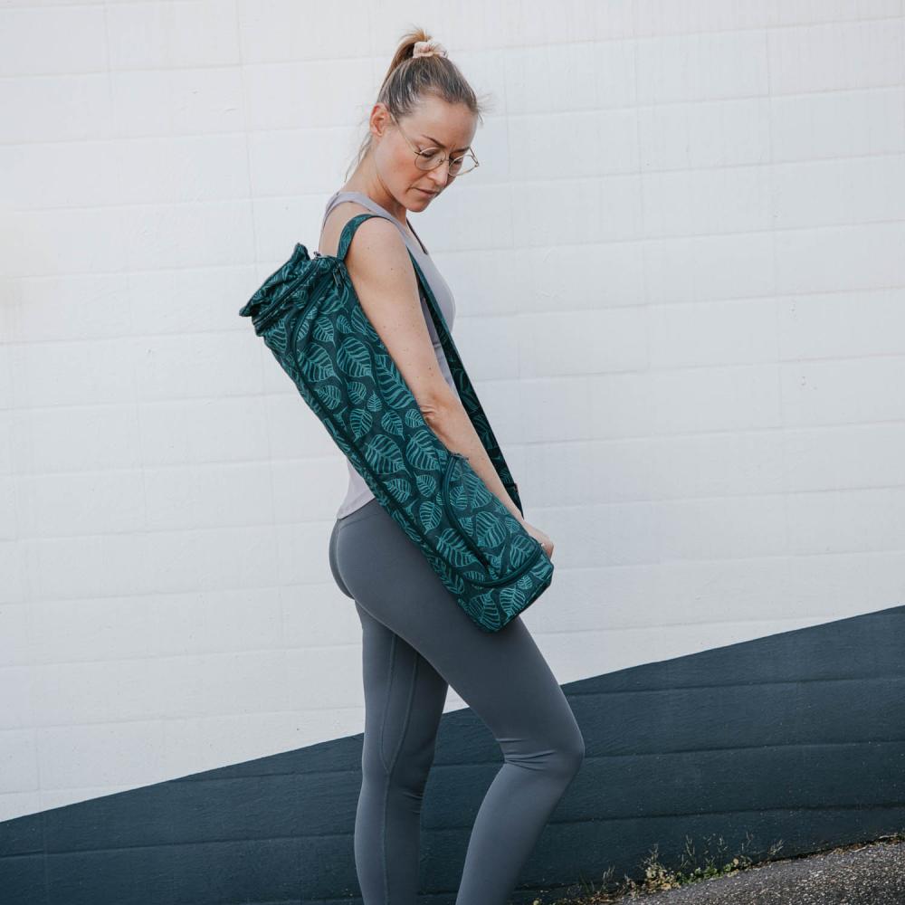 Maharaja Collection: Asana Bag Cotton   | 70 cm | Bodhi Leaves, deep green  | Yoga Bag