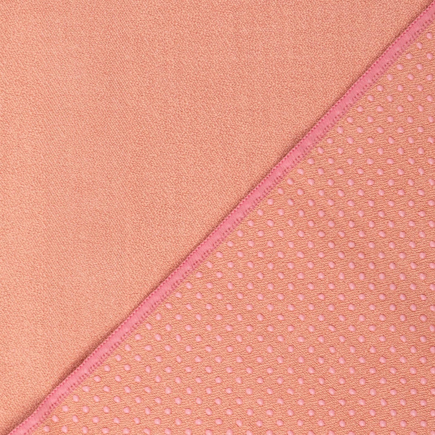 Grip Towel²: Yoga towel with anti-slip dots  | Perfect for Hot Yoga | Non-Slip & Antibacterial Yoga Mat Cover |  Rose Tan