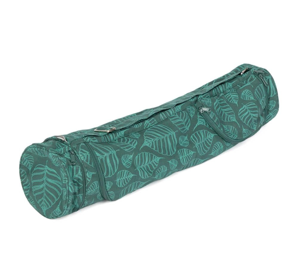 Maharaja Collection: Asana Bag Cotton   | 70 cm | Bodhi Leaves, deep green  | Yoga Bag